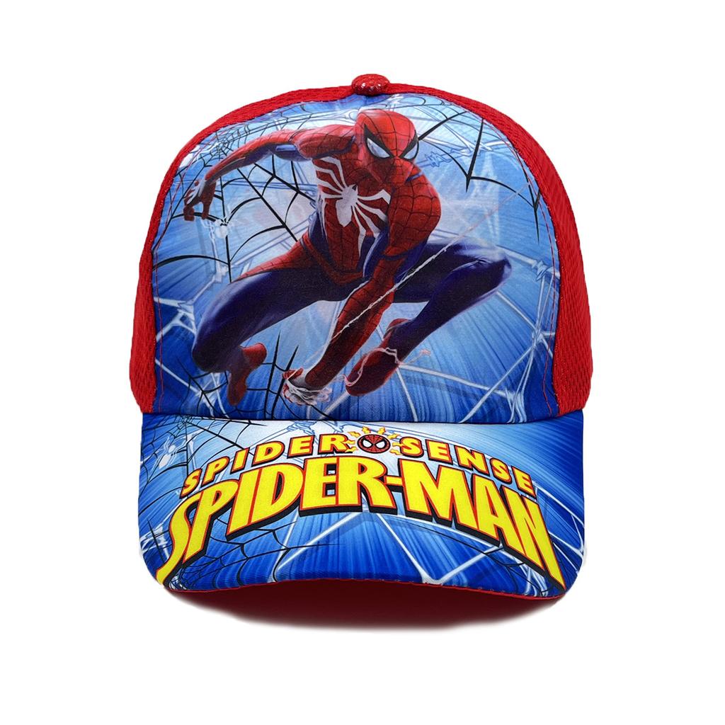 New Spider Cartoon Peripheral Printing Children's Baseball Cap Wide Brim Spring and Summer Cartoon Sun Hat