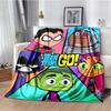 3D T-Teen T-Titans Go! Flannel Throw Blanket Super Soft Plush Warm Nap Blanket for Sofa Bedroom Office Kids Birthday Xmas Gifts