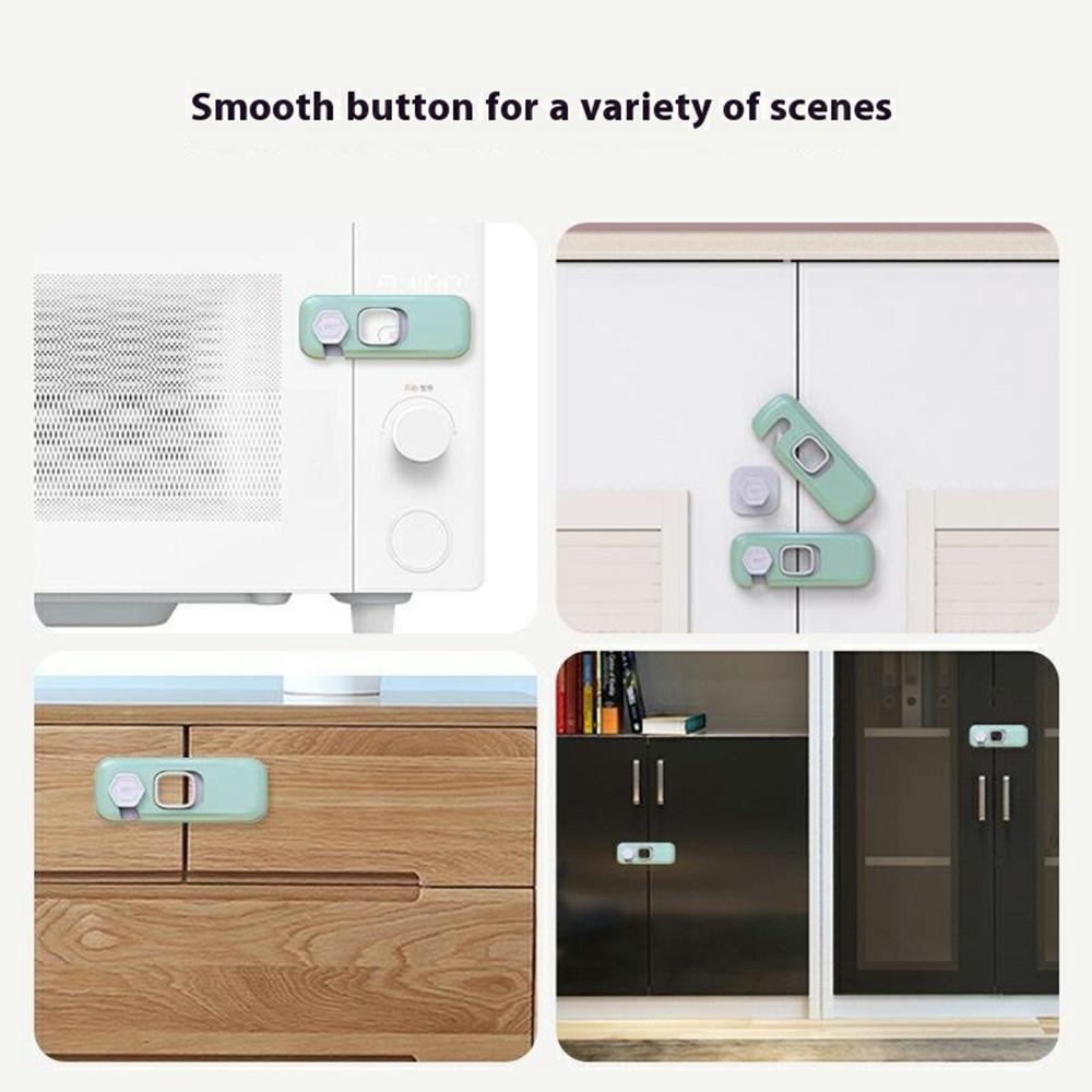 4Pcs Child Safety Locks Cabinet Drawer Refrigerator Anti-Pinch Baby Proofing Furniture Locks