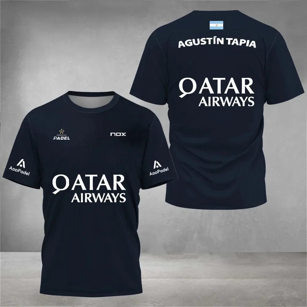 Cool Padel Breathable Fitness T-Shirt Summer Short Sleeve and Women's Top 3D Digital Printing Sports T-Shirts Tops