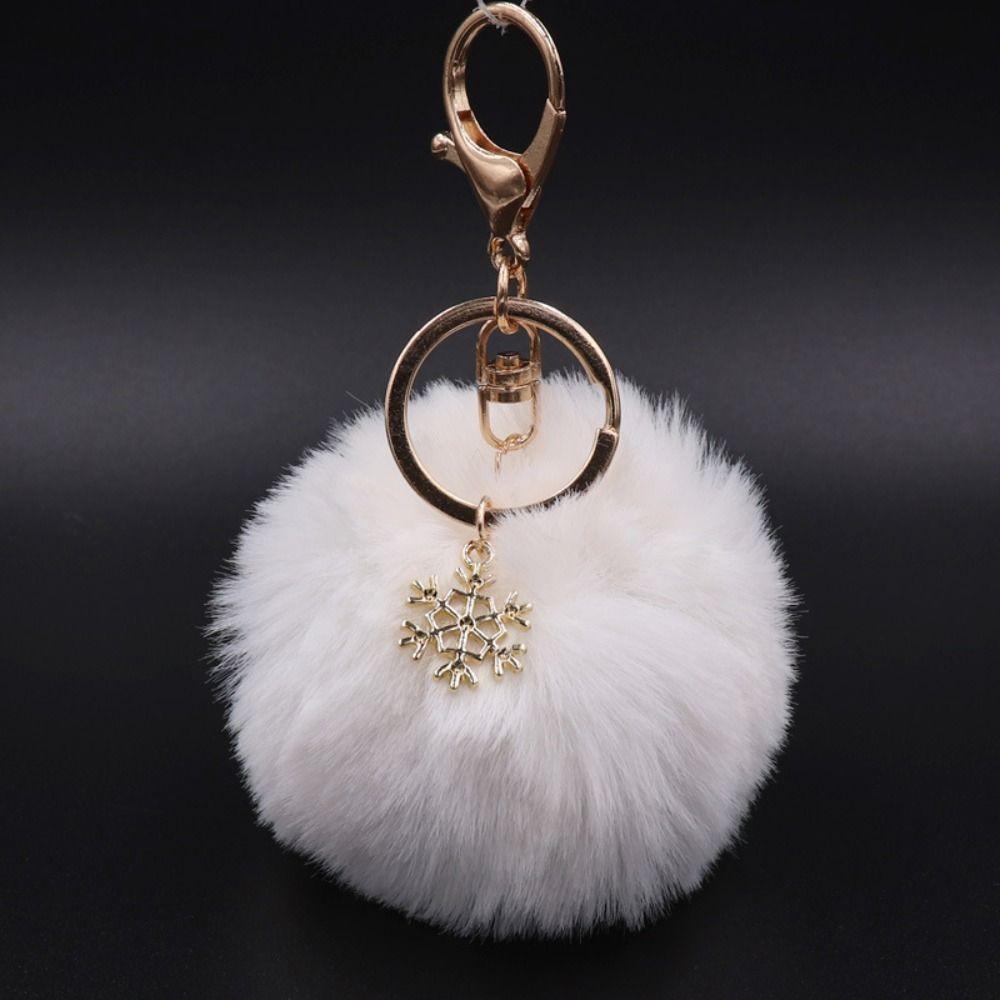 Bag Charm Fur Ball Key Chain Fluffy Plush Ball Keyring Fashion Pompom Pendant Backpack