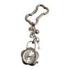 Chaveiro Floral Vintage Com Pequeno Relógio Elegante Chaveiro de Liga Para Mulheres Homens Unissex Acessório de Presente