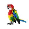 MOC Parrot Building Blocks Set, 162Pcs Colorful Bird Model, Educational STEM Construction Toy Desktop Decoration