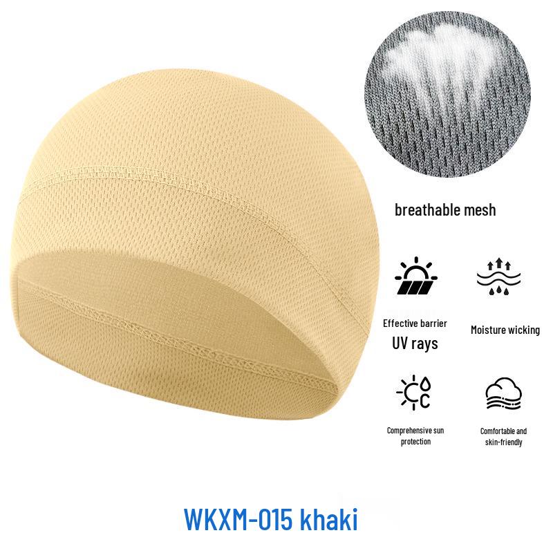 Sommer Mesh Sonnenschutz Radfahren Skull Cap - Atmungsaktiv Hochelastisch Eis Seide Sport Liner