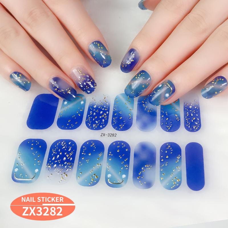 ZX 3D Gel Nail Polish Stickers: Easy-to-Use, Safe, and Healthy Imitation Diamond Adhesive for Stunning Nail Art.