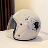 3C Certified Women's Cute Electric Scooter Helmet – Stylish, Sun-Protected, All-Season Safety Gear for Motorcyclists