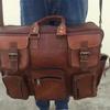 Bag Leather Travel Duffle Gym Weekend Overnight Luggage Holdall Large
