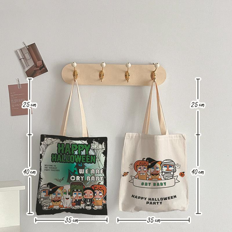 Bolsa Tote de Lona Grande de Desenho Animado para Mulheres 2025 - Versátil, Elegante para Compras e Ombro