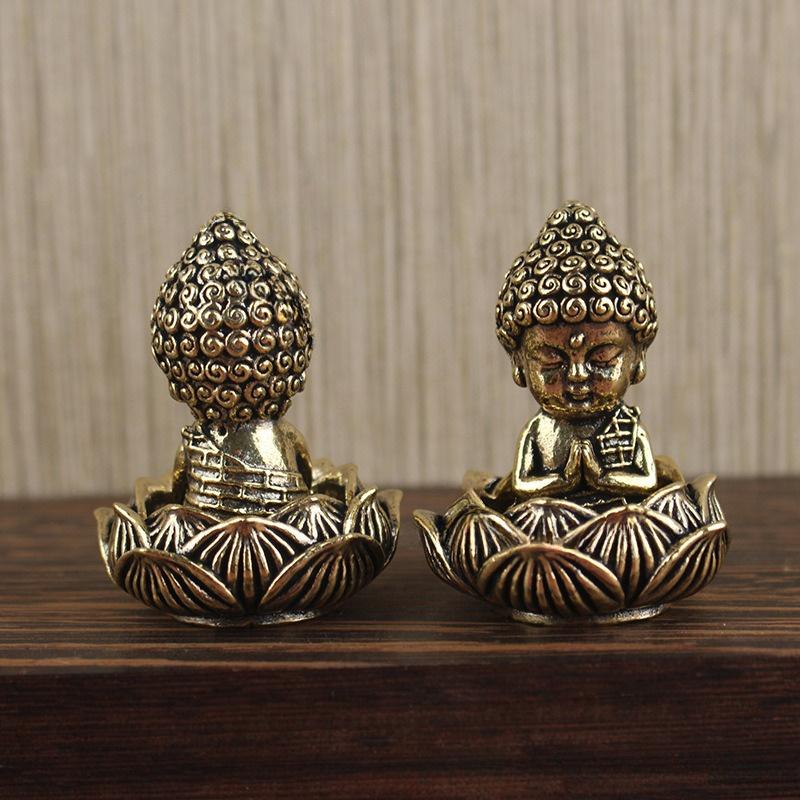 1pcs Pure Brass Mini Rudraksha Small Brass Crafts Ornaments Brass Car Keychain Jewelry Ornament Home Living Room Ornament Decoration Men's Keychain
