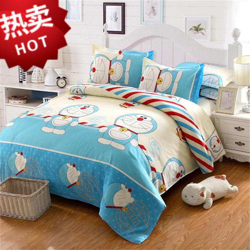 Thickened Sanding Quilt Cover Single Sheet Student Apartment Hotel Bedding Sheet Single Twill Skin-friendly Quilt Cover 4pcs