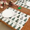 4/6/8/10PCS Christmas Placemats Christmas Tree Snowflake Table Placemats Kitchen Coasters Coffee Coasters Home Decor