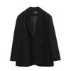 Women's Blazer Casual Solid Long Sleeve Coats Office Lady Elegant Fashion Clothing Spring Autumn