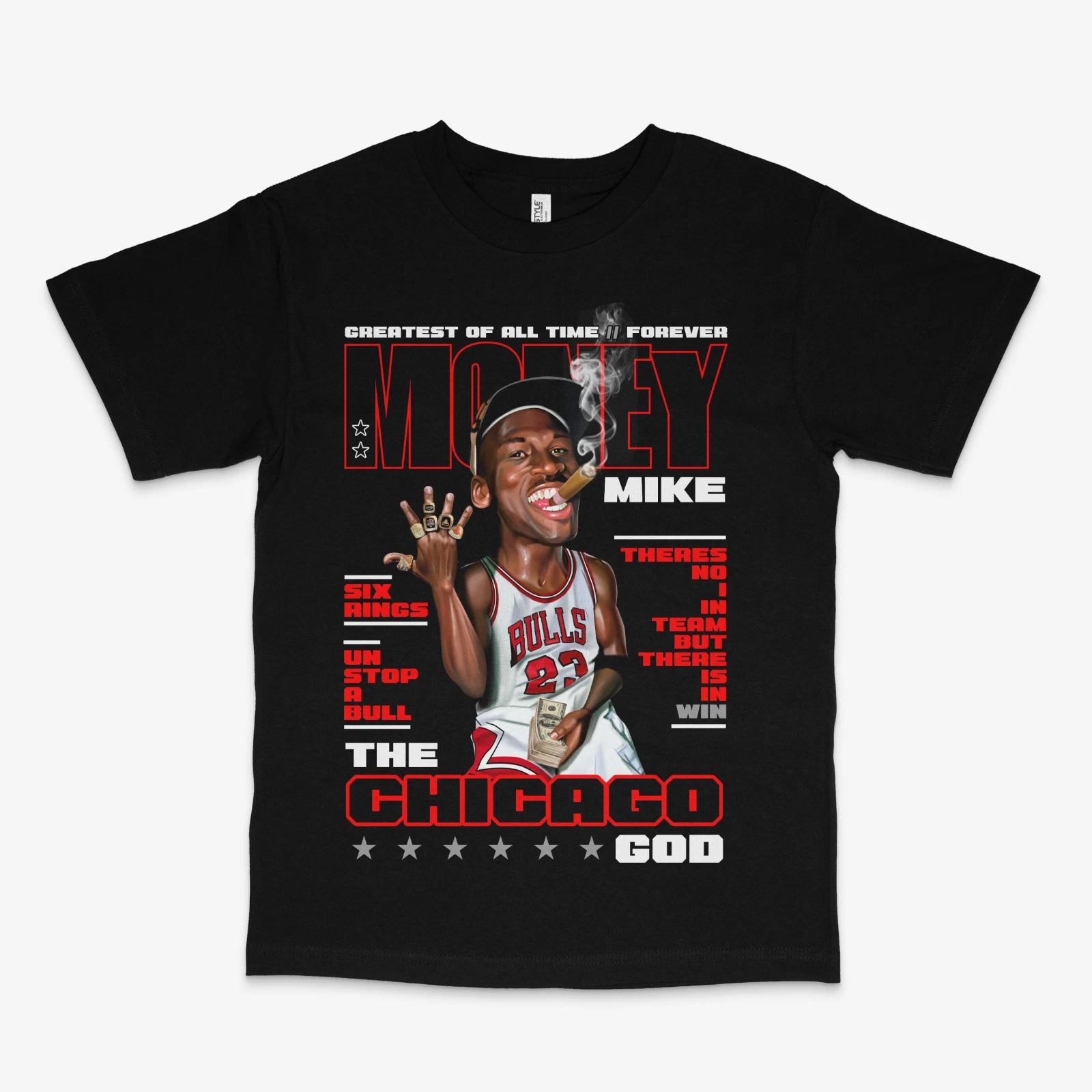 Mj Rings Slam Magazine  Black  Tee L