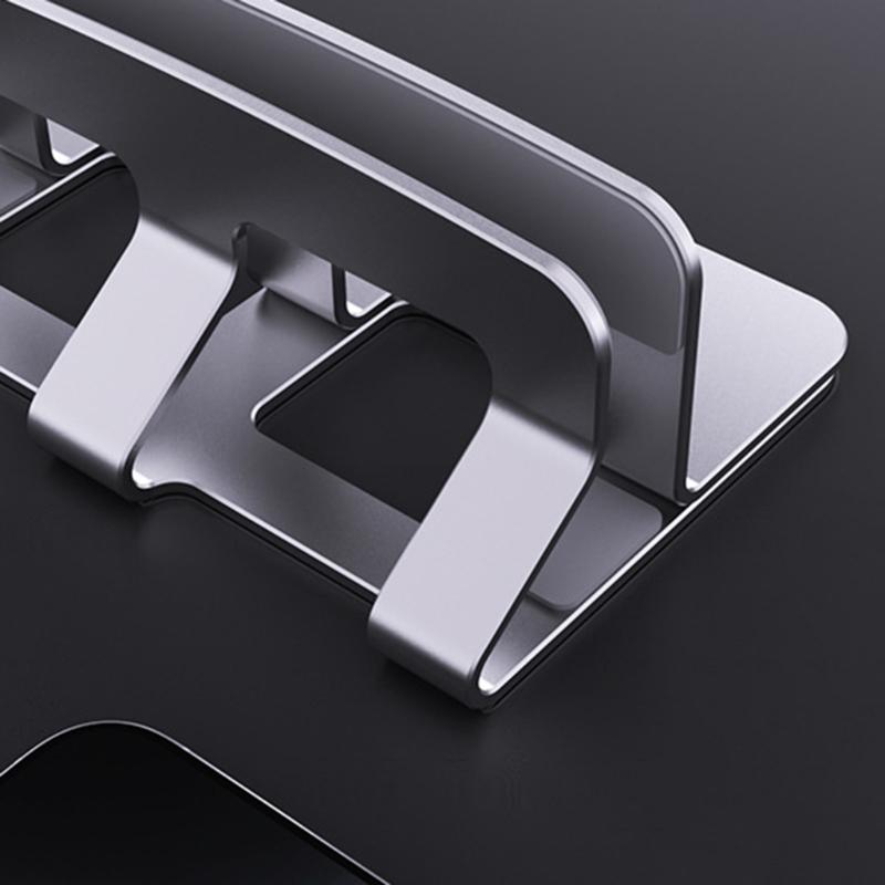 Aluminum Vertical Computer Stand Adjustable 14 45mm Thickness Anti Slip Desktop for Professionals Students