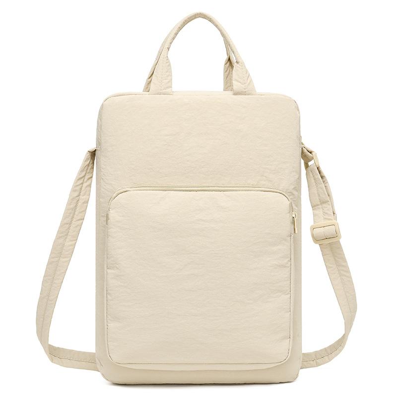 

Нейлоновая сумка-мессенджер для通勤 для женщин, большая вместительная сумка, студенческая сумка через плечо бежевый