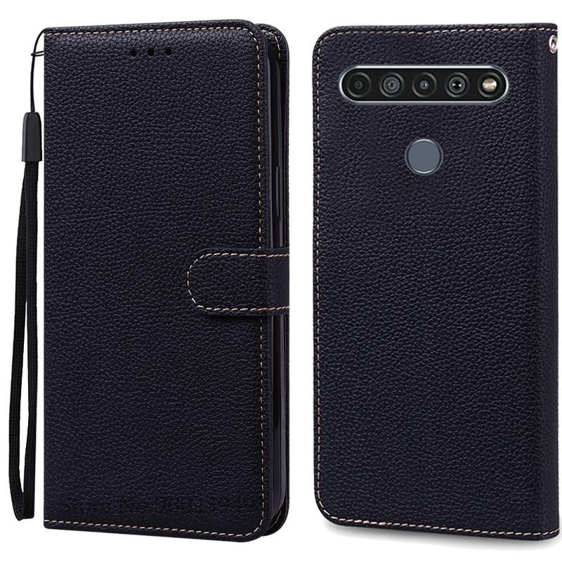 For LG K61 Etui Myk Silikon Lær Lommebok Flip Etui For LG K61 Deksel Coque For Fundas LG K61 LGK61 K 61 Telefonetuier Skall