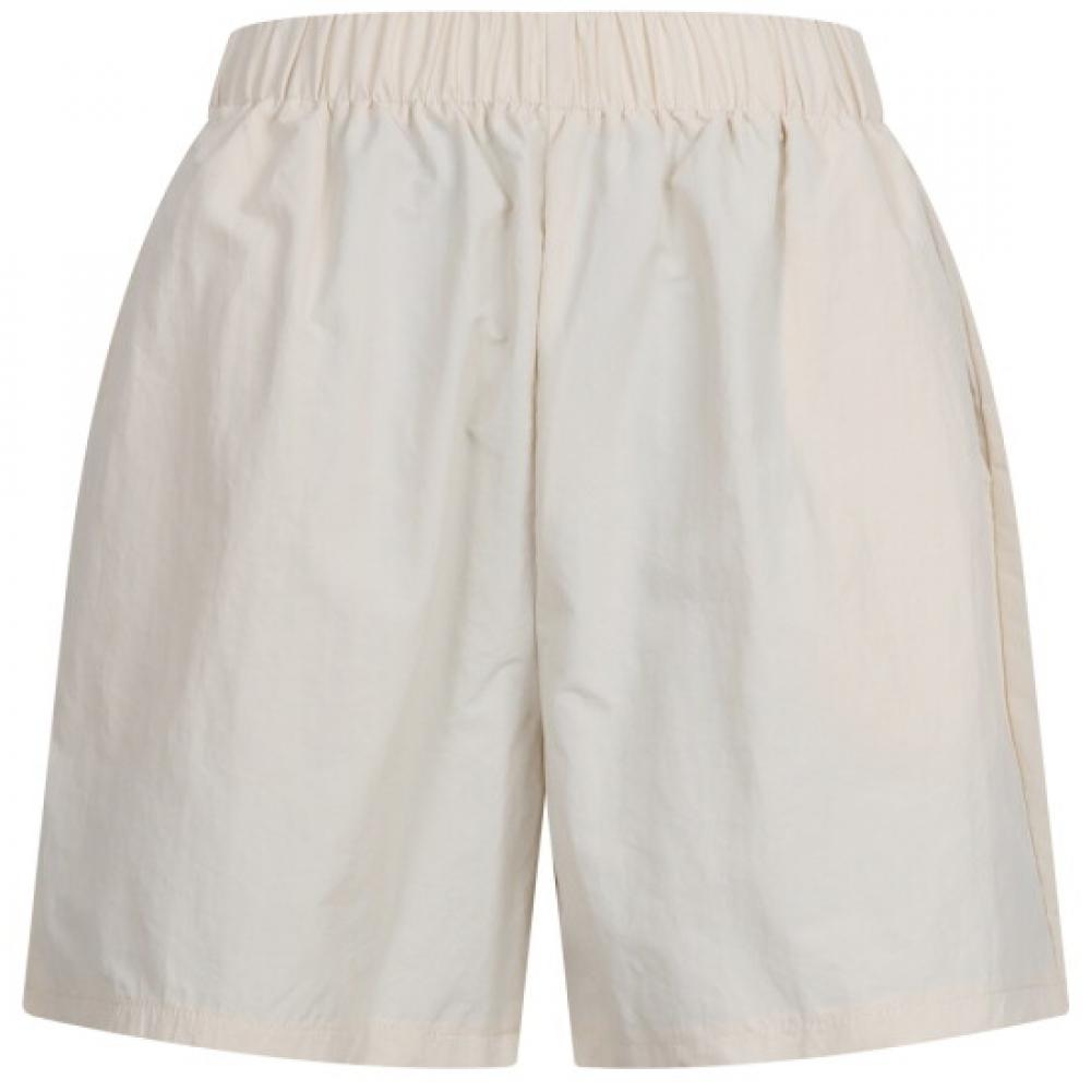 Shop Women Waistband Summer Vacation Crunchy Shorts Beige Pic Wpt 21328
