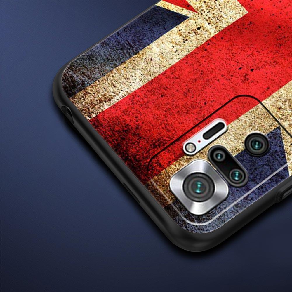 England UK Flags Phone Case For Xiaomi Redmi Note 14 13 5G 10 11 12 Pro Plus 4G 14C 13C 12C 10C Black Cover