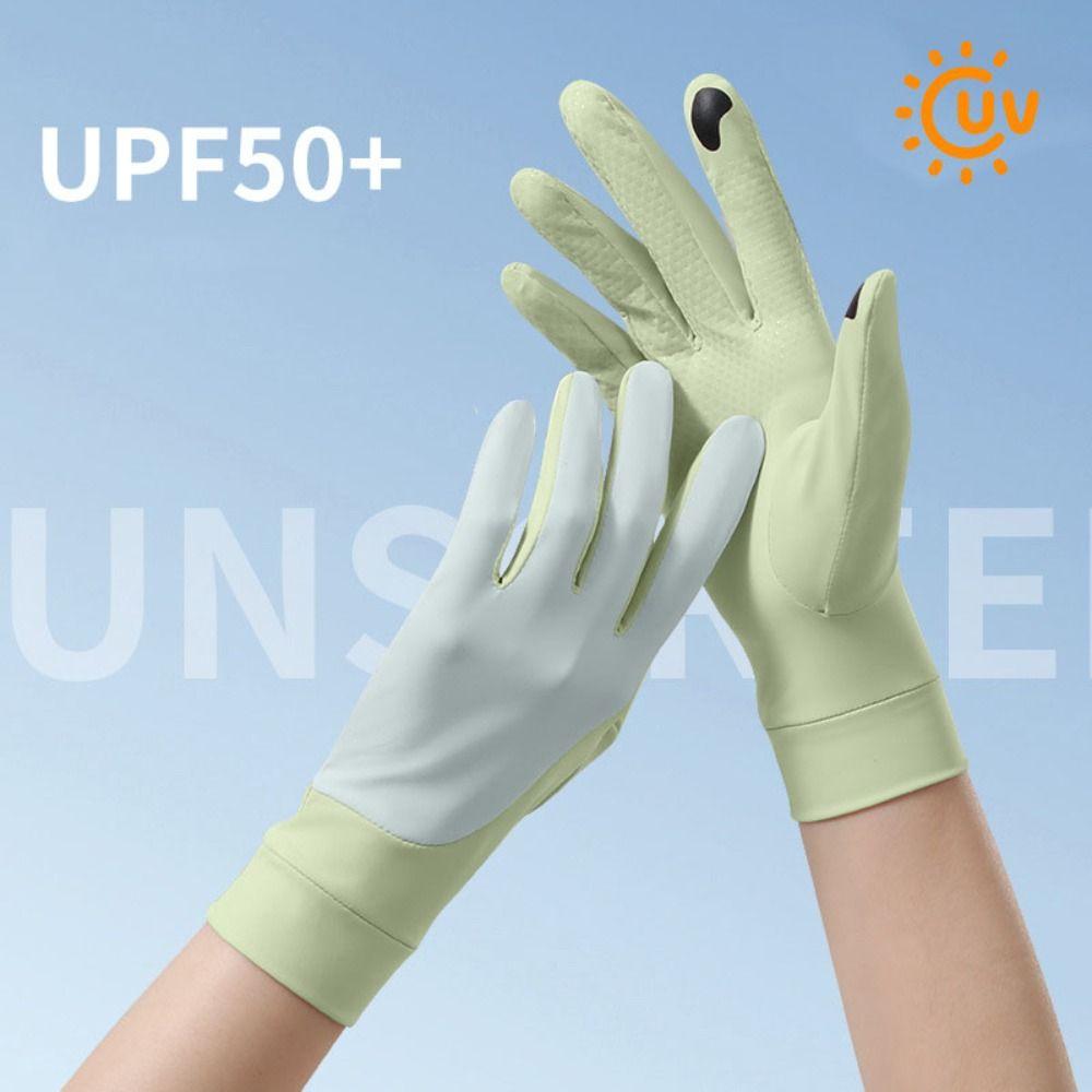 

1 Pair Anti-UV Thin Sunscreen Gloves Ice Silk Cycling Driving Gloves Running Sports фіолетовий