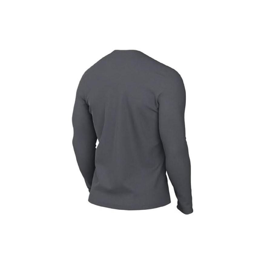 Nike Round Neck Logo Print Slim Fit Long Sleeve T-Shirt Men tops Gray DV7298-091