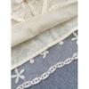 Off-White Romantic Retro Lace Flower Embroidered Mesh Shawl Top