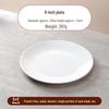 Zhishi Pure White Ceramic Dinner Plate