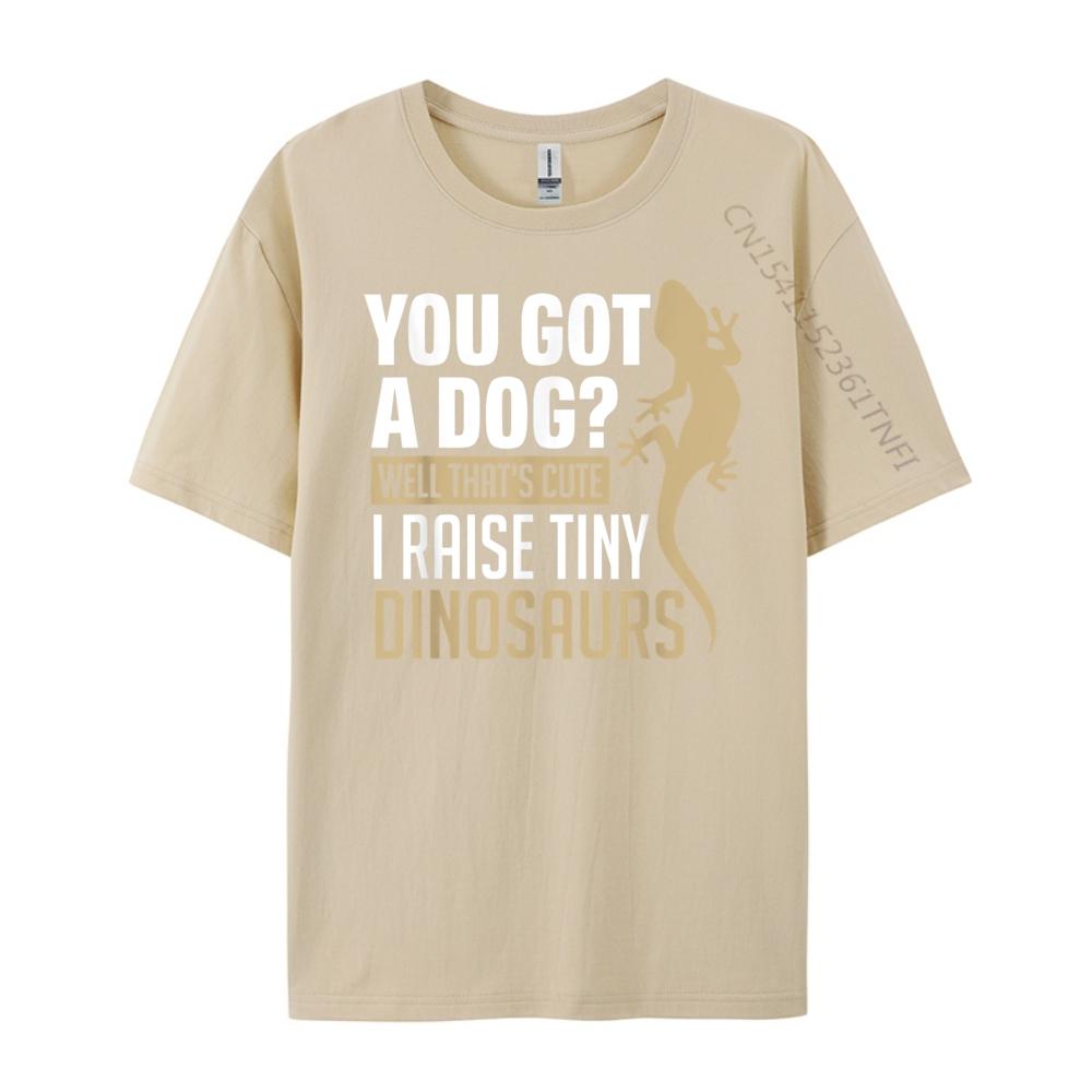 Funny Bearded Dragon Lizard Funny I Raise Tiny Dinosaurs Mens Clothing 2025 Comfortable Graphic T Shirts Printed On