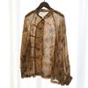 Johnature Women Vintage Shirts Plaid Stand Bat Sleeve Blouses Spring Button Chinese Style Loose Button Shirts