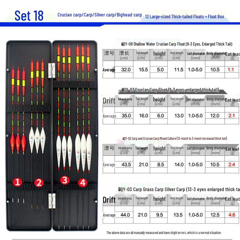 High-Sensitivity Nano Bright Fishing Float Set for Carp & Crucian Carp