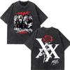 Hot Sale MGK Lost Americana Tour 2026 Print Vintage Washed T-shirt Men Women Fashion T-shirts Summer Oversized Short Sleeve Casual Clothing