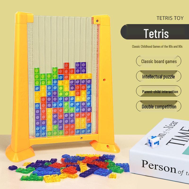 Interactive 3D Tetris-Inspired Building Blocks - Parent-Child Educational Puzzle Toy
