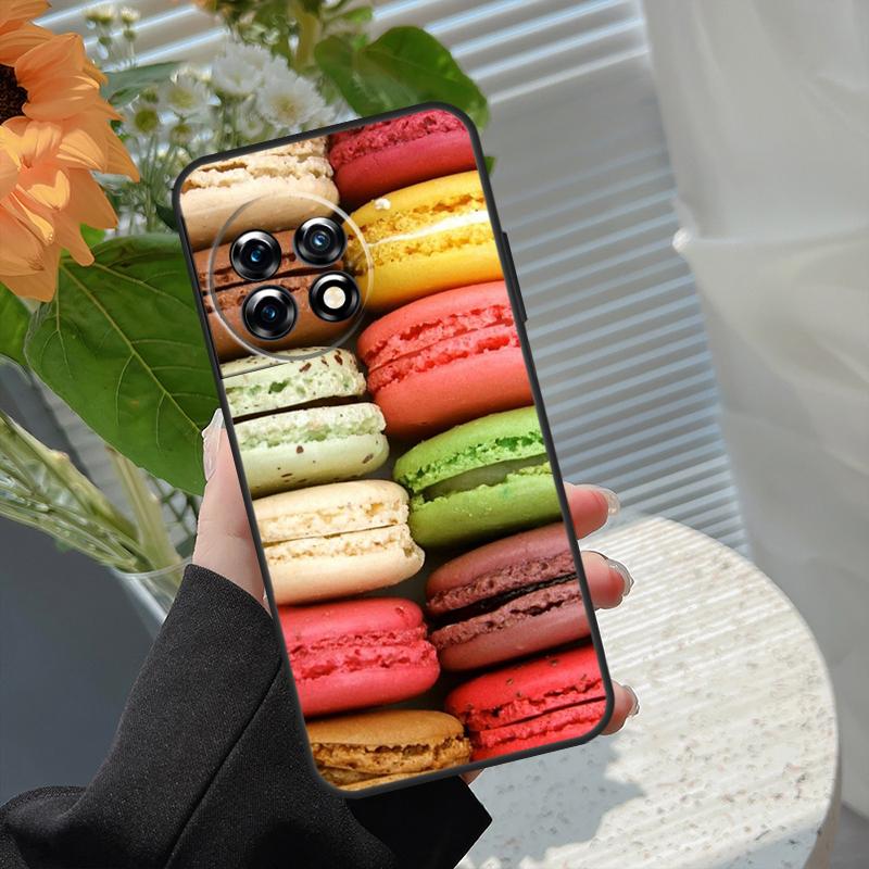 

Macarons Cake Dessert Case For OnePlus Nord 5 CE 2 3 4 Lite N20 N30 OnePlus 13T 13R 15 13 12 11 10 10T 8T 15R Cover OnePlus Nord CE 2