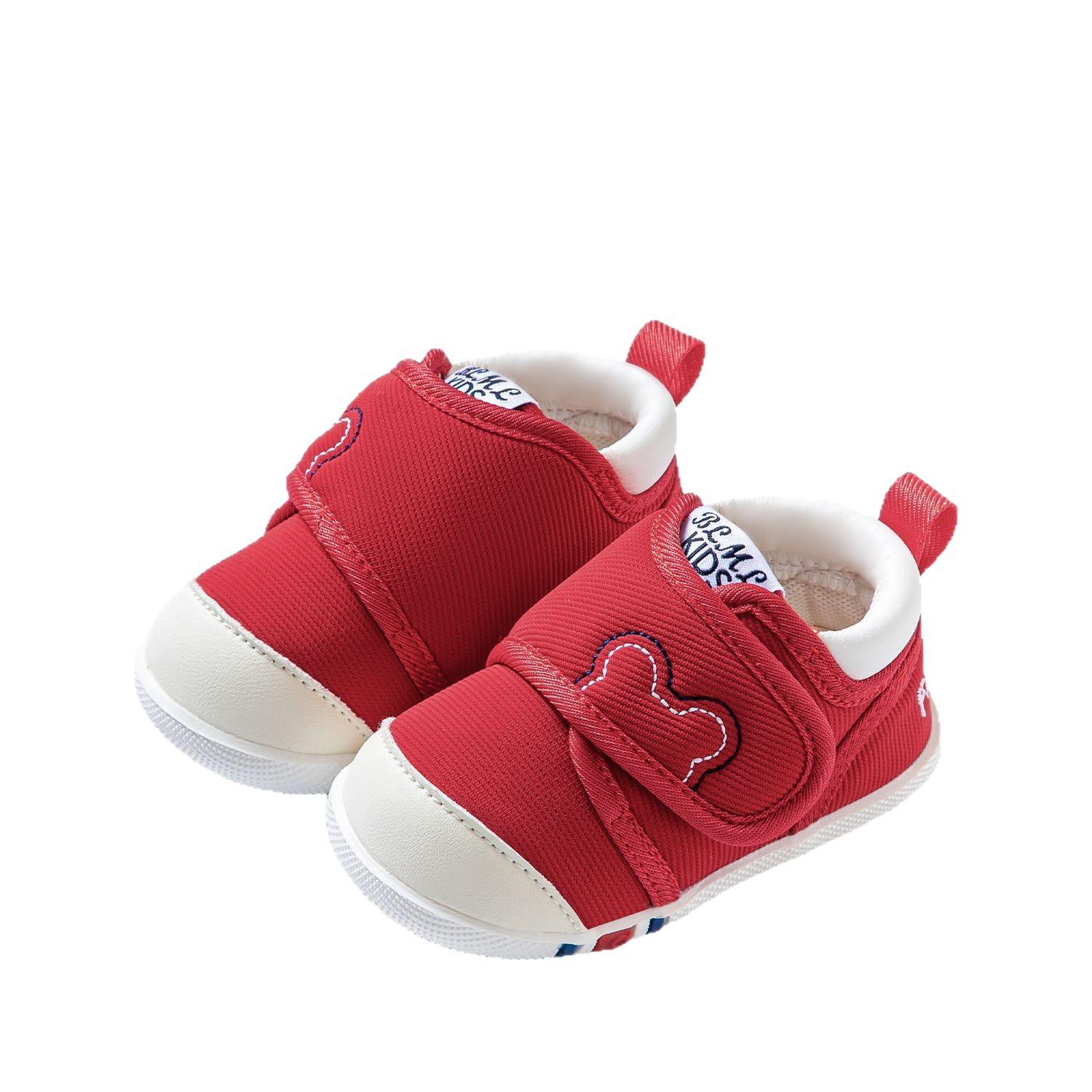 

Детская обувь для малышей 0-3 лет для мальчиков, нескользящая, детская обувь для девочек, одинарная обувь, мягкая подошва, дышащая парусиновая обувь 15 красный