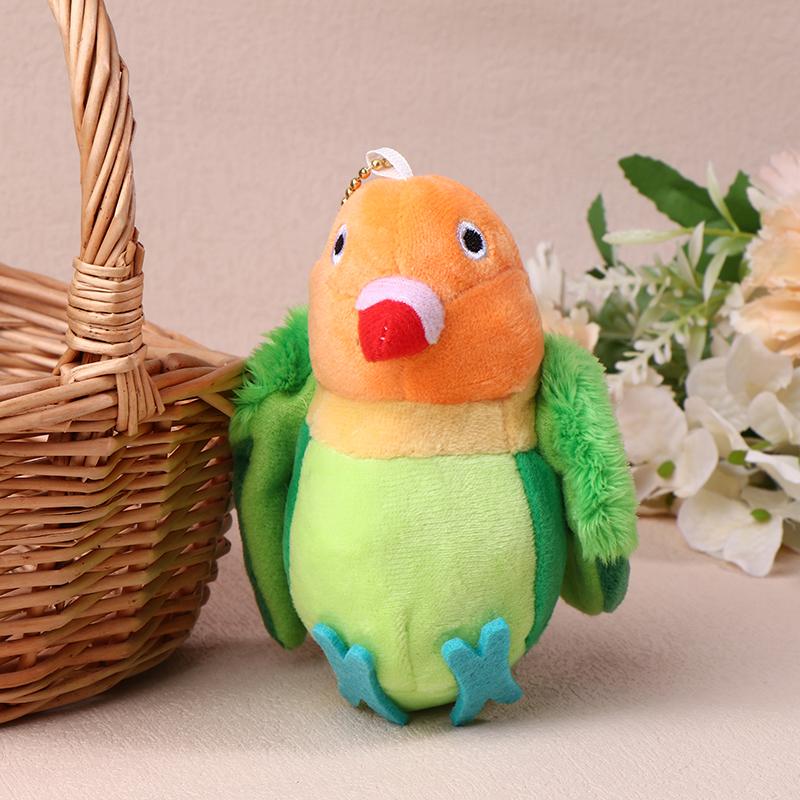 

Милый мультяшный попугай, плюшевый брелок, прекрасная мягкая кукла, брелок для ключей, подвеска для сумки для пары, украшение для подвешивания на рюкзак, подарки 1pcs