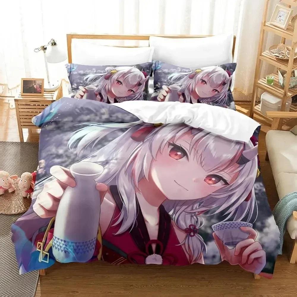 3D Print Anime Nakiri Ayame Bedding Set Duvet Cover Bed Set Quilt Cover Pillowcase Comforter king Queen Size Boys Adult