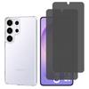 Case for Samsung Galaxy S26 ULTRA and 2 Black Anti-Spy Tempered Glasses Screen Protector Phonillico®