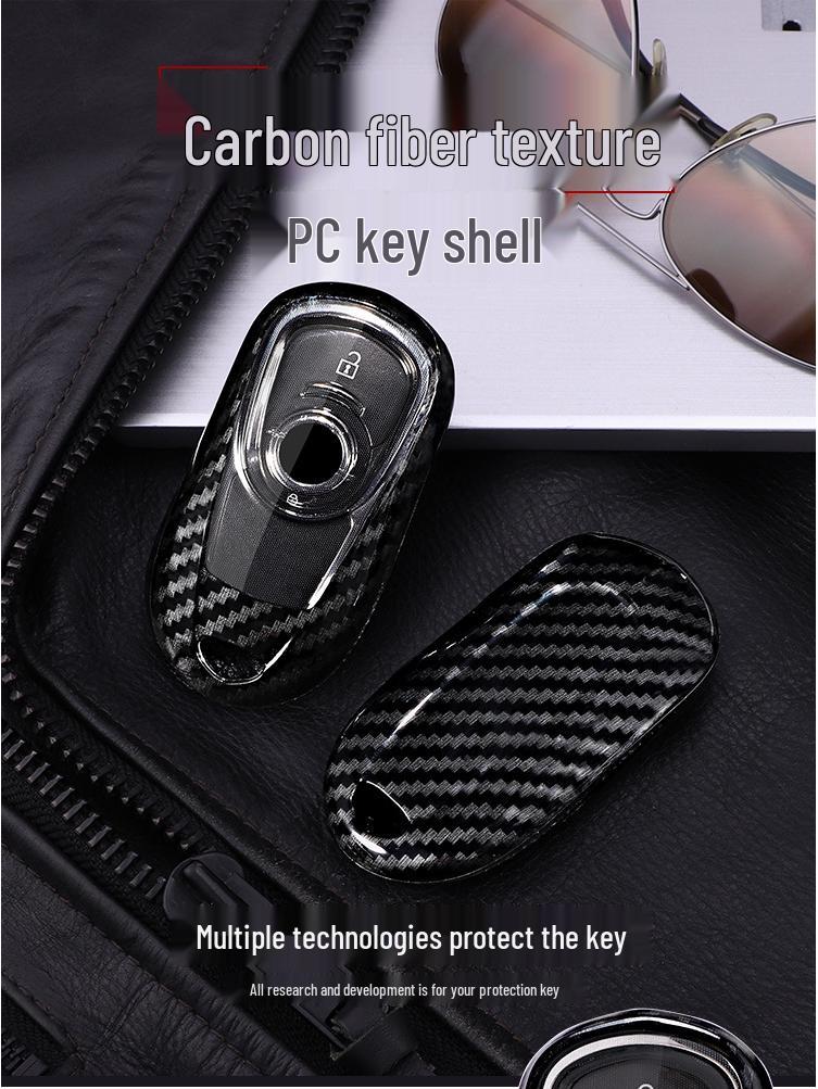 Kashiru Carbon Fiber Pattern Key Case for Buick Regal Encore - Full Wrap Protection