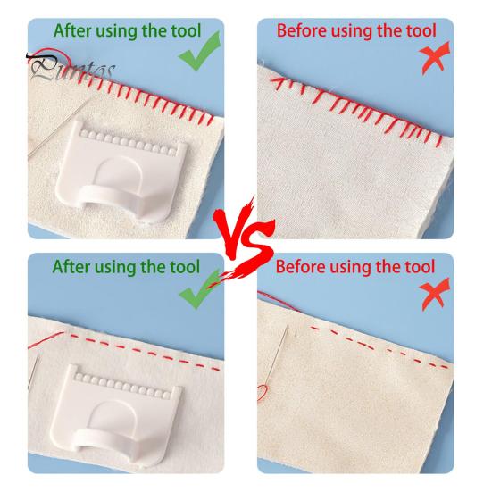 3 Pcs Thumb Sewing Template Hand Sewing Seam Guide Finger Overlock Ruler with Scale Quilting Tool for Equal Stitches DIY Embroidery Leather Crafts