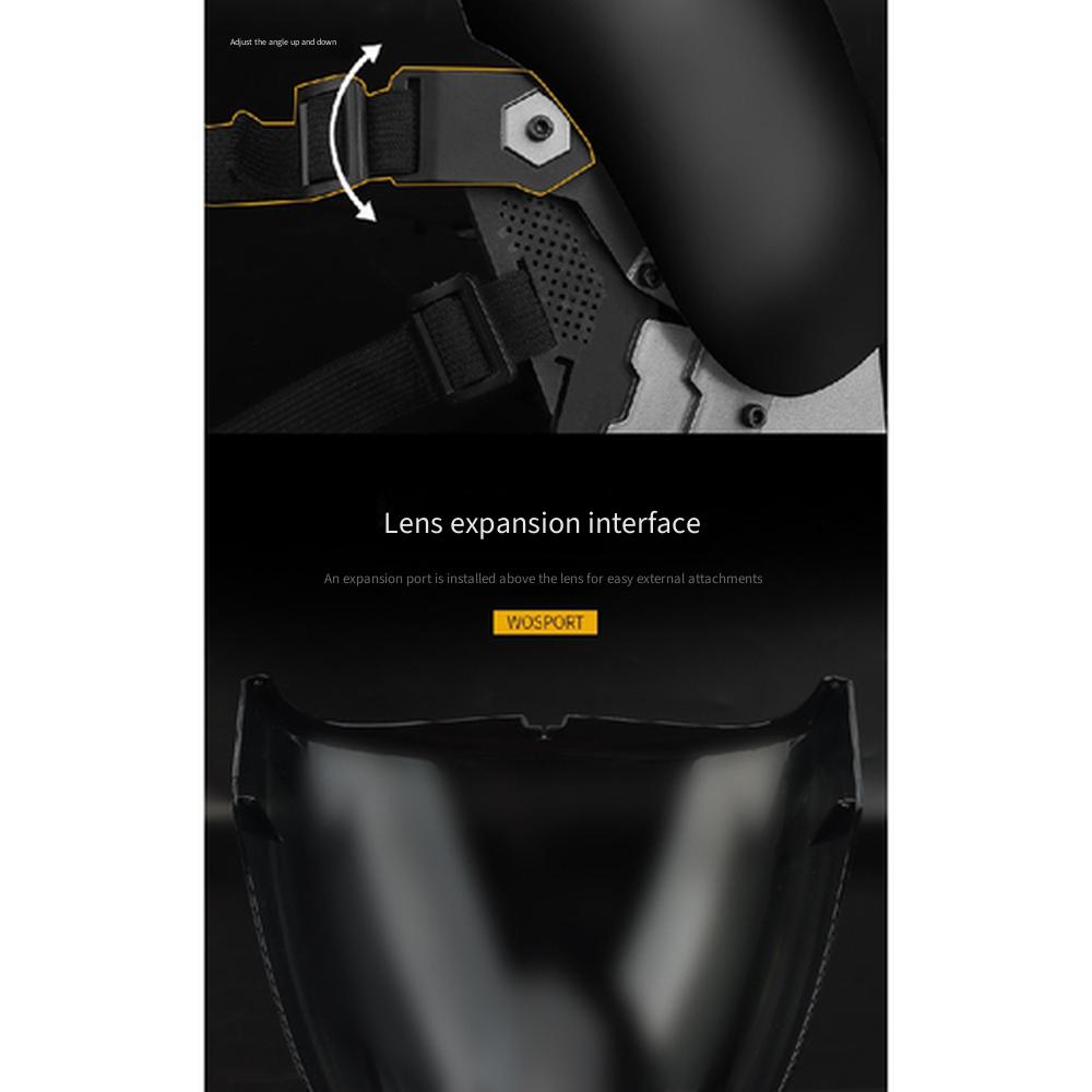 Sci‑Fi Techwear Mechanical Half‑Helmet Mask, Futuristic Cosplay Role‑Play Face Cover For Outdoor Dress‑up Prop