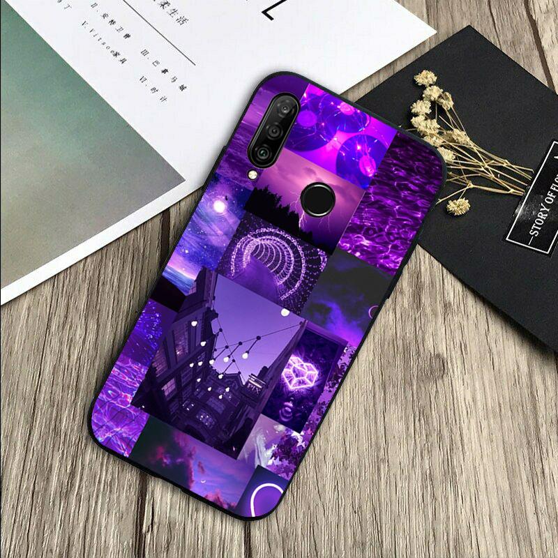 Esthétique violette Pour Huawei Nova 12s 12i 11i 7i 8i Y73 Y70 Y90 Y60 Y72 Y61 Y91 9 10 SE P30 Pro P40 Lite Coque