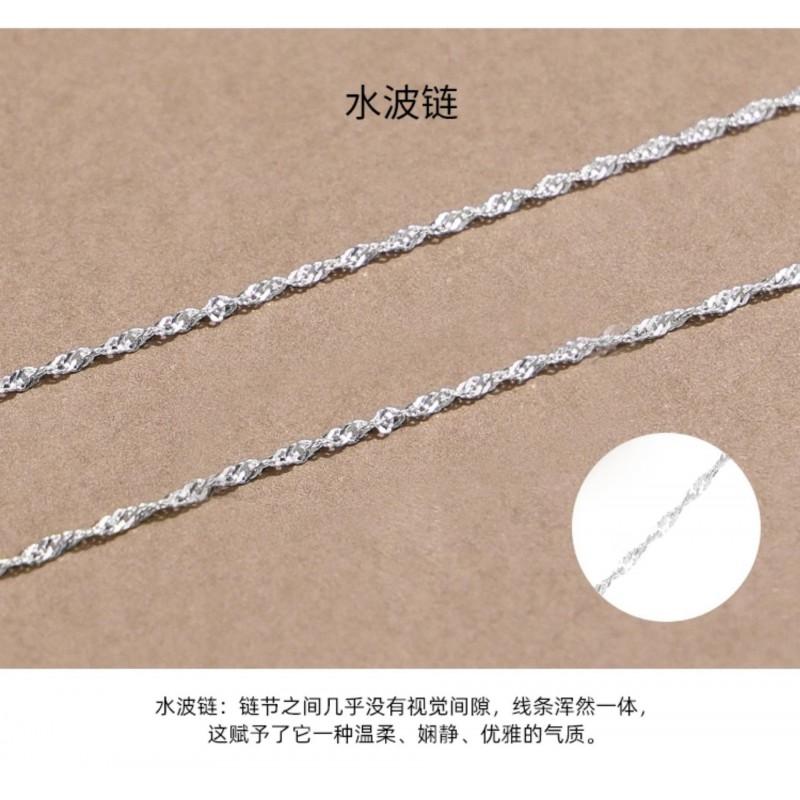 Womens Chain Necklace Snake Bone Water Wave Box O-shaped Clavicle Fashion Jewelry