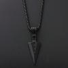 1pc Punk Style Arrow Shaped Pendant Necklace, Birthday Gift For Boyfriend, Suitable For Daily Wear