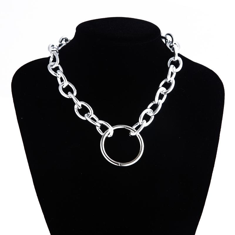 Trendy Link Chain Necklaces For Women Men Chunky Thick Choker Jewelry On The Neck Fashion Female Egirl Eboy Grung  Accessories