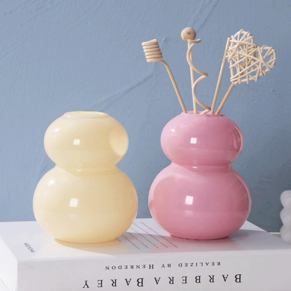 Creative Glass Flower Vase Arrangements Hydroponic Flower Container Desktop Ornament for Home Living Room Office Decoration