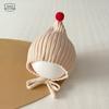 Baby Winter Oorbescherming Gebreide Muts Schattige Elf Puntmuts Warm Met Kinband Muts Baby
