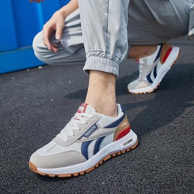Brand Sneakers Sports Shoes for Men Four Season Leather Casual Shoes Outdoor Travel Shoes Menfitness Training Sneakers Walking