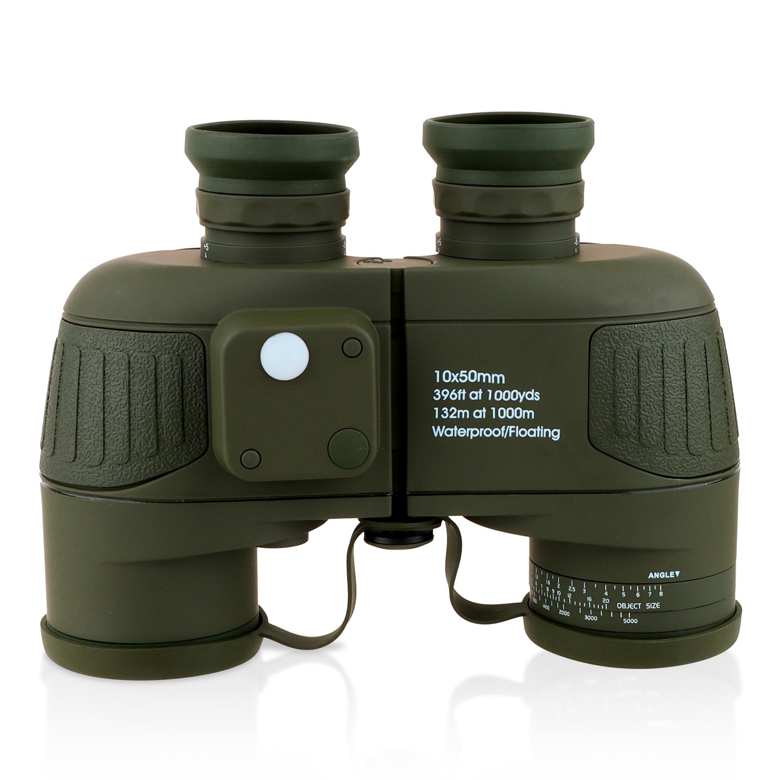 

ToopMount 10x50 Водонепроникний Морський Бінокль з BAK4 FMC та Навігаційний Бінокль для та Спорту Призма, Об єктив, Компас, Далекомір, Дорослі, зелений