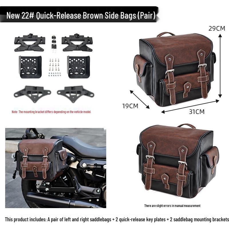Stepless CU625/250 Retro Leather Waterproof Durable Large Capacity Quick Release Bag - Chinchilla