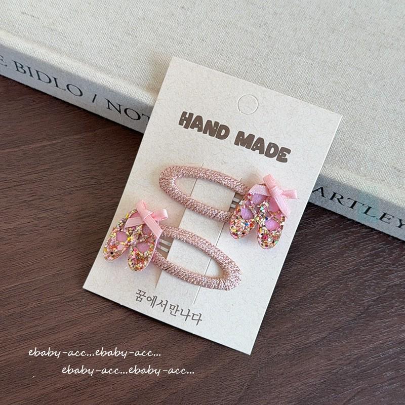 

Girls Sparkling Bow Dance Shoes & Christmas Tree Hair Clip for Gentle Hold