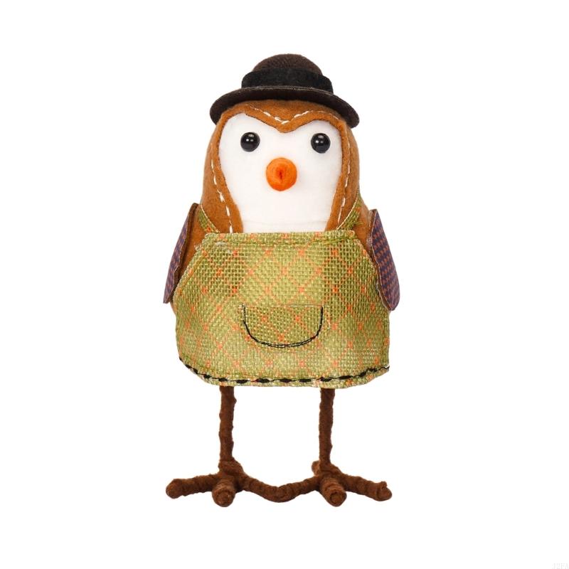 

Festival Bird Figurine With Hat Harvest Festival Handmade Bird Figure Bright Color Bird Ornament for Decoration